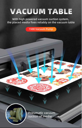 Multifunctional High Speed Servo Motor Tabletop Flatbed Cutter With Vacuum Adsorption Technology