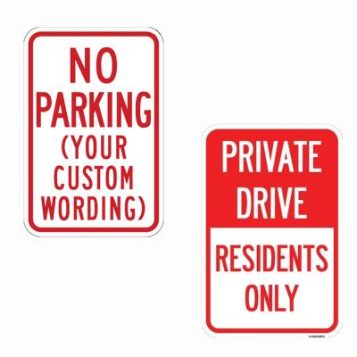 Aluminum Sheeting No Parking High Visibility Reflective Warning Road Traffic Signs