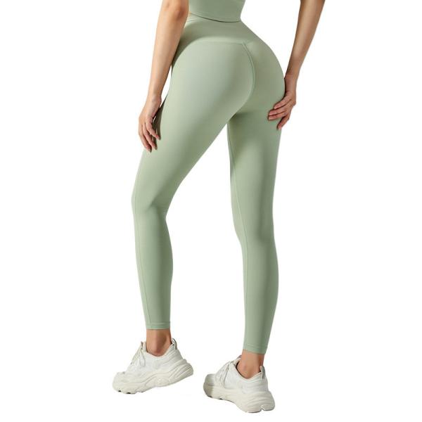 Sweat Wicking Pocket Yoga Pants Double Sided Matted Hip Lifting Running Leggings Sports Tight