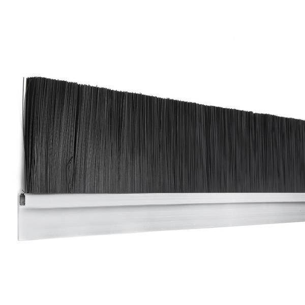 Wind Proof Door Bottom Brush , Galvanized Aluminum Base Under Gate Brushes