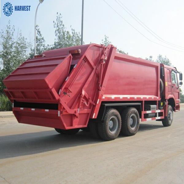 12R22.5 Tyres 336hp Sinotruk 6x4 18m3 Diesel Refuse Compactor Truck