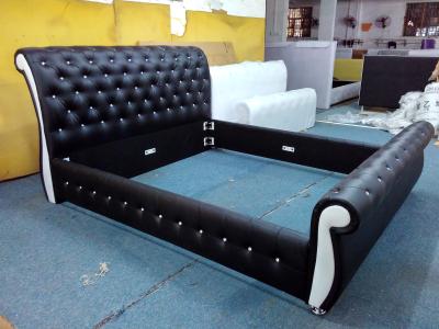 Bed Frame Queen Double New Modern Pure PU Leather Wooden Slat Base Mondeo
