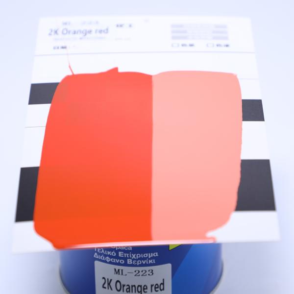 High coverage &UV Weather Resistant 223 Orange Red 1K Solid Auto Refinish Yellow Red Base Automotive Repair Paint