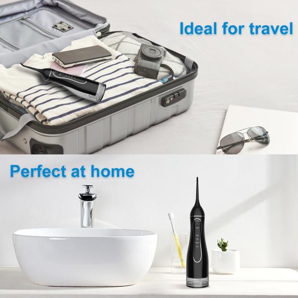 Flosser à eau de nettoyage buccal ménager avec conception portable et pression d'eau réglable 40-110 PSI