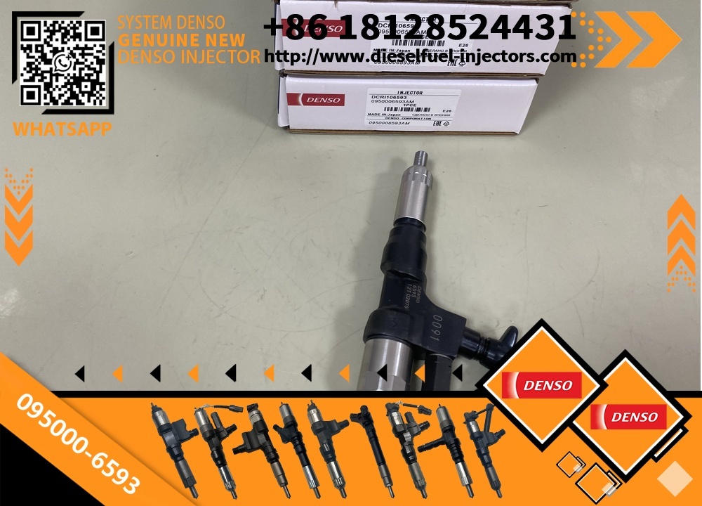 New Original Fuel Injector 095000-6593 23670-E0010 23670E0010 High-Speed Steel Engine Parts