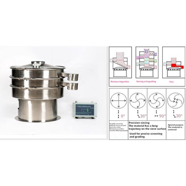 Нержавеющая сталь машины просеивателя экрана тонкого порошка крахмала ультразвуковая вибрируя