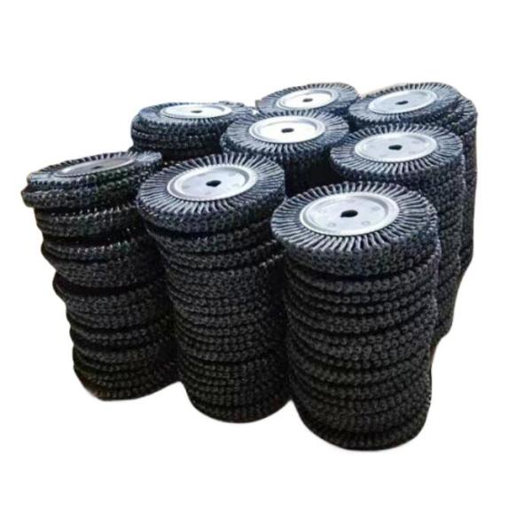 300mm Knot Wire Wheel Brush with 0.5mm Carbon Steel Wire for Aggressive Edge Use