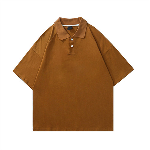 Custom 100% Pure Cotton Letter Printed Polo Shirt Short Sleeved T-Shirt For Men
