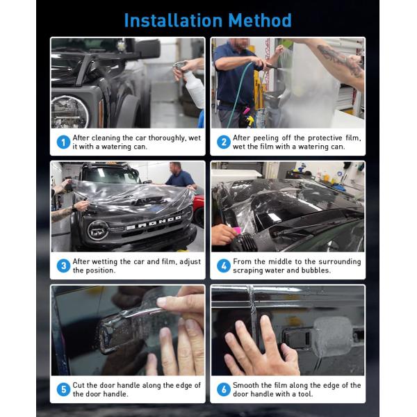 7.5mil DT15 TPU BASF Автомобильная высокоблестящая ультрамягкая прозрачная защитная пленка