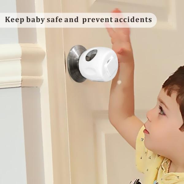 Prodigy Plastic Baby Safety Lock 62x66mm White Color For Door Handle