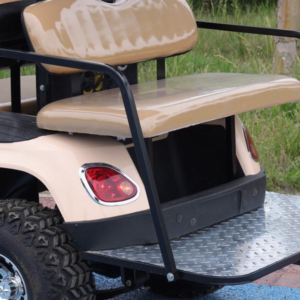 Тележка для гольфа Сеатер легальной улицы ОДМ 6 электрическая с литиевой батареей и внедорожными автошинами и задним складным сиденьем