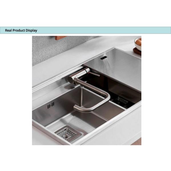 Двинутый под углом таз кухни Spout выстукивает 18/10 спрятанных нержавеющей сталью кран кухни