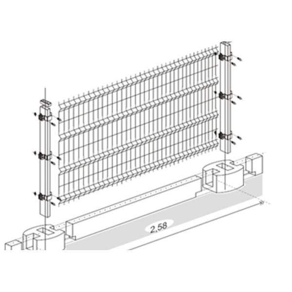 Metal Welded Mesh Security Fencing Galvanized Wire For Railway / Road