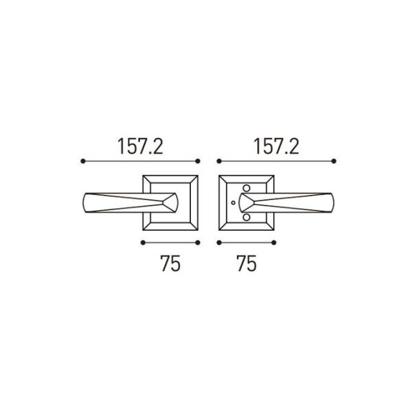 Brass Privacy Lever Door Handle