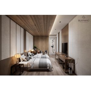 OEM/ODM Customized Luxury Solid Wood/Plywood Bedroom Furniture Collection Set for Hotels & Villas