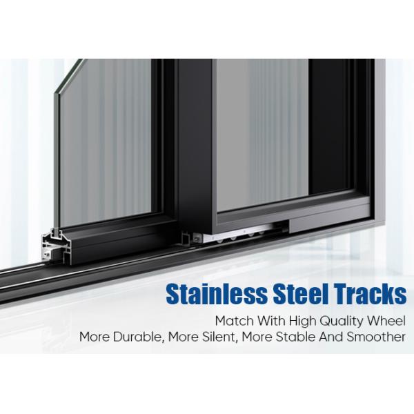 Ultra Slim Frame Interior Sliding Partition Doors Smooth Operation Windproof