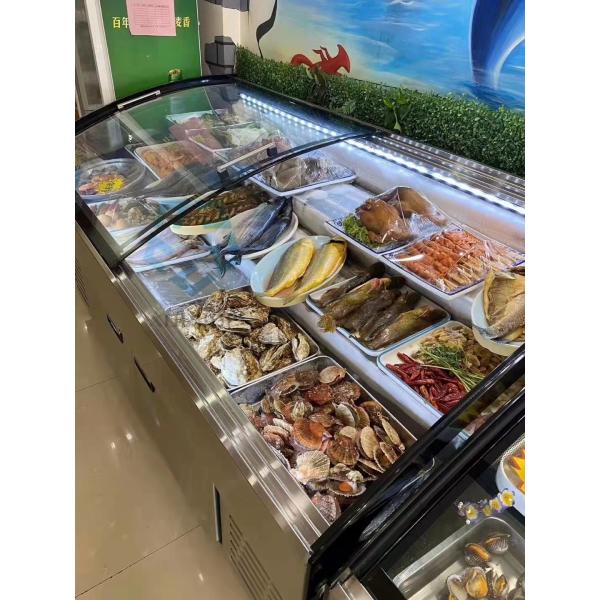 220V Glass Door Chest Freezer R134A Or R290A Painted Steel