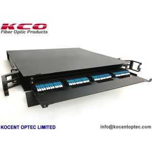 LC/APC 1U 144cores Optica Fibra MPO MTP Rack Mount Patch Panel