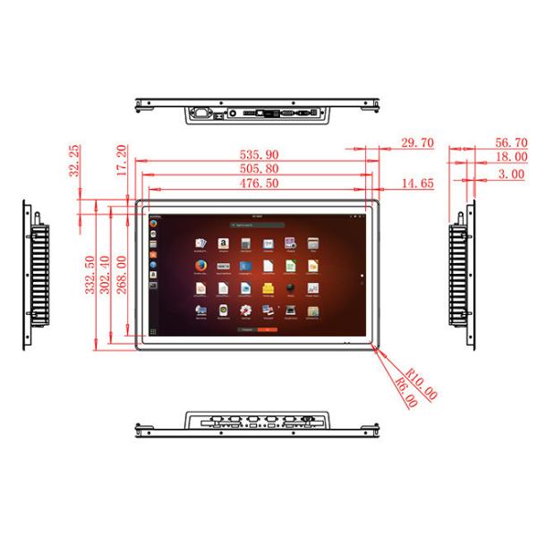 21.5-Inch Large Linux Monitor for Smart City Applications and Industrial Dashboards