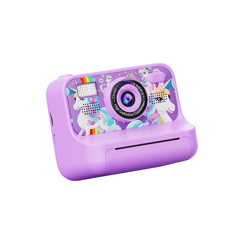 Instant Print Children's Digital Thermal Mini Camera with CMOS Sensor MicroSD Plastic 4K Video 2.4