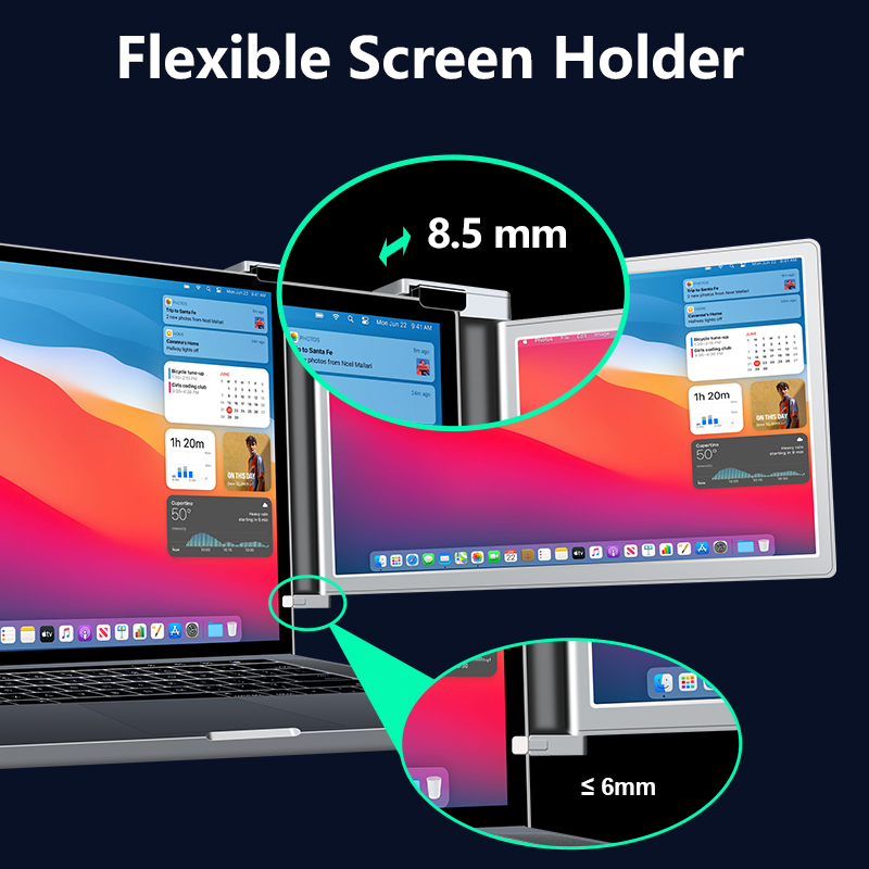 IPS 14In Portable Dual Monitor 178 Degree Dual Travel Monitors RoHS FCC Approval