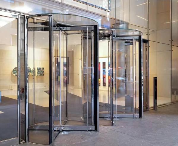 Convenient and Secure Automatic Revolving Door for Commercial Buildings