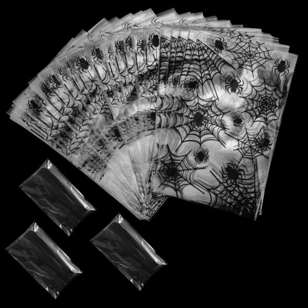 Spider web candy bag Resealable Cellophane Bags Self Adhesive Treat Snacks Cookie Cello Bag