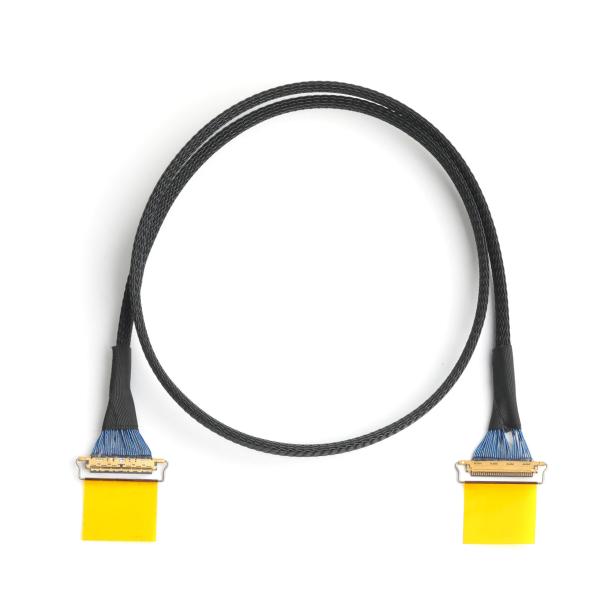 30-Pin 0.5mm Micro Coaxial Cable Assembly UL1354 40AWG Blue Shielded