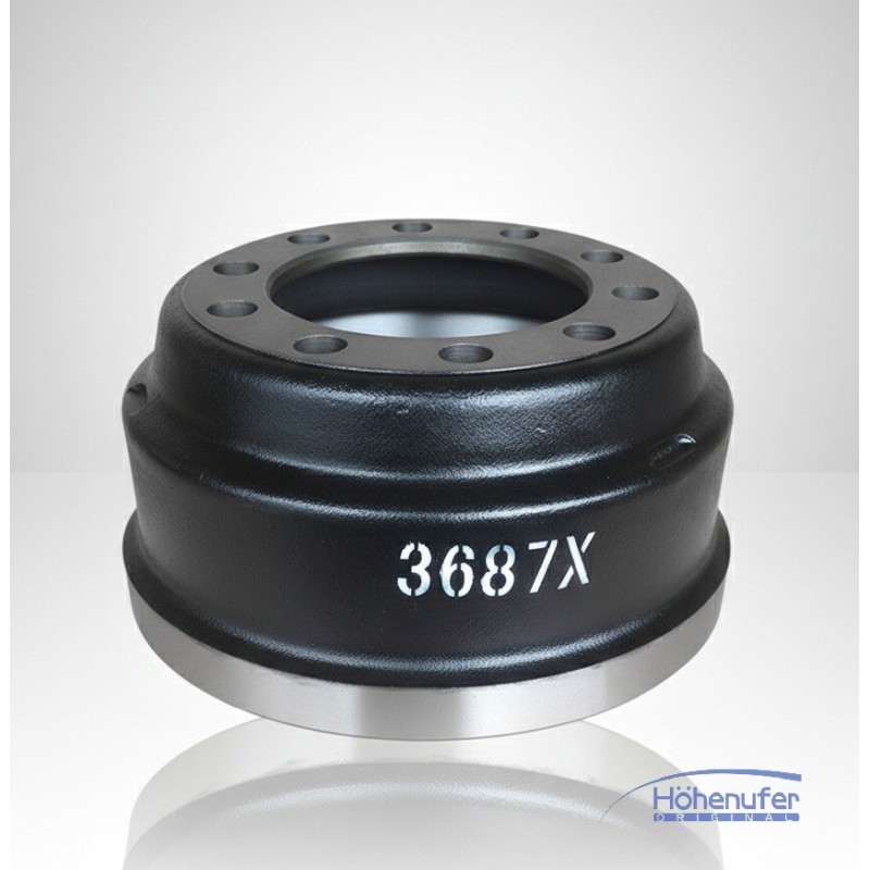 Full Cast Iron Brake Drums 3687X Class 8 Heavy Truck Brake Drums