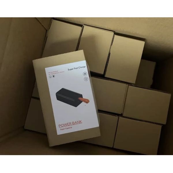 Mobile Wired Power Bank 30000mAh 50000mAh LED USB Fast Charging Portable Charger