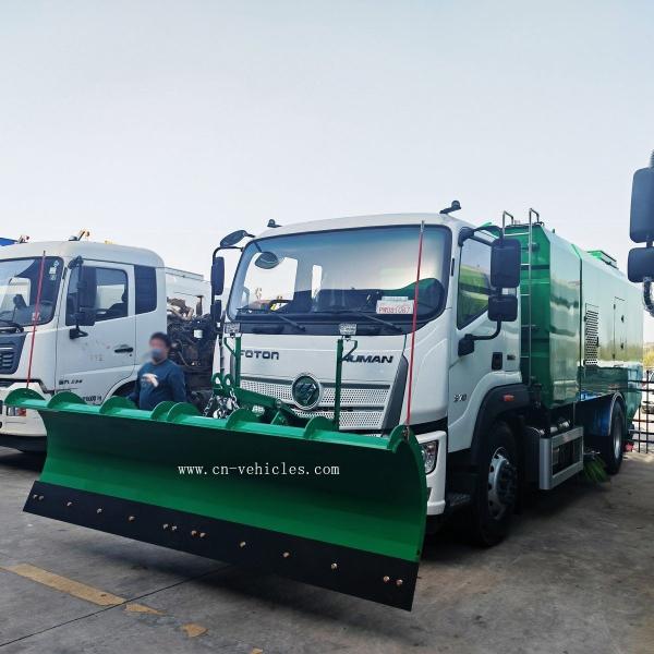 Foton Aumark Vacuum Road Sweeper Truck 78KW With Snow Remover