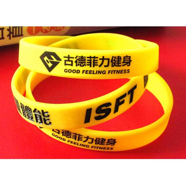 FIFA Rubber Bracelets With Sayings , Colored Rubber Bracelets AZO Free