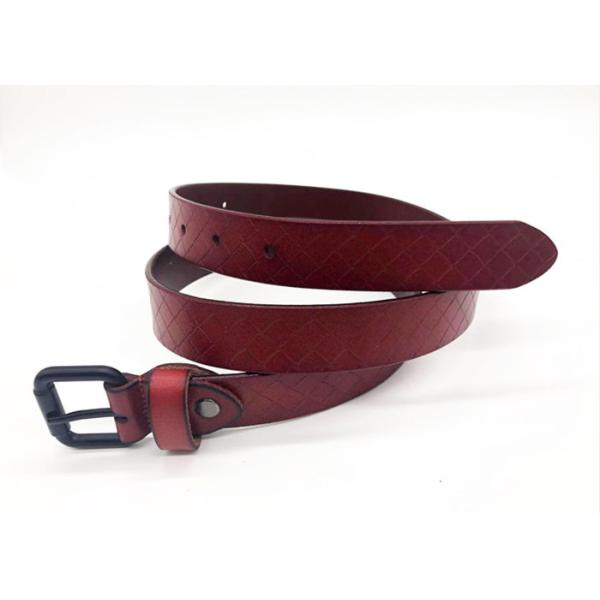 Embossed Pattern 32mm Cowhide Womens Wide Leather Belts