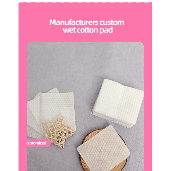 Custom Logo Premium Disposable Cotton White Facial Make-Up Remover Pads Soft Skin Care Cleaning OEM