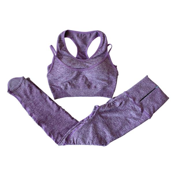 Гетры спортзала проложили бюстгальтер спорт набор йоги набора йоги 2 частей безшовный