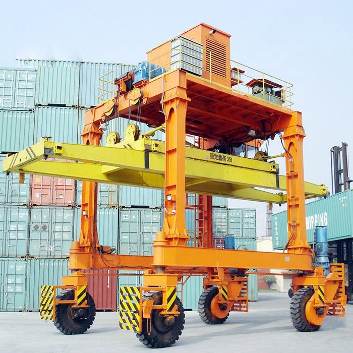 Zehua Straddle Carrier Price Crane Rubber Buffer Rubber Tire 40ton Heavy Duty