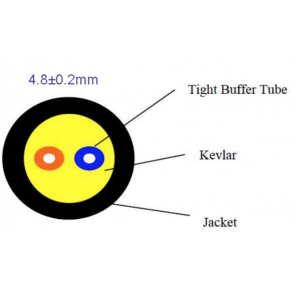 FTTA Waterproof IP67 Fiber Optic Patch Cord 4.8mm G657A2 RRH