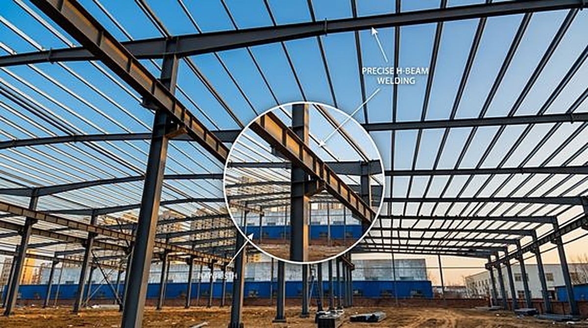 Hot Rolled H Steel Structure Warehouse with Low Maintenance and Customizable