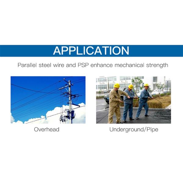 Одиночное оптическое волокно режима GYTA на открытом воздухе привязывает алюминиевый бронированный кабель