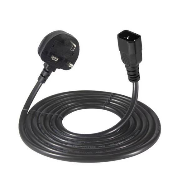 Cordon d'alimentation UK avec verrouillage vers IEC C14 1,8M 10A 250V