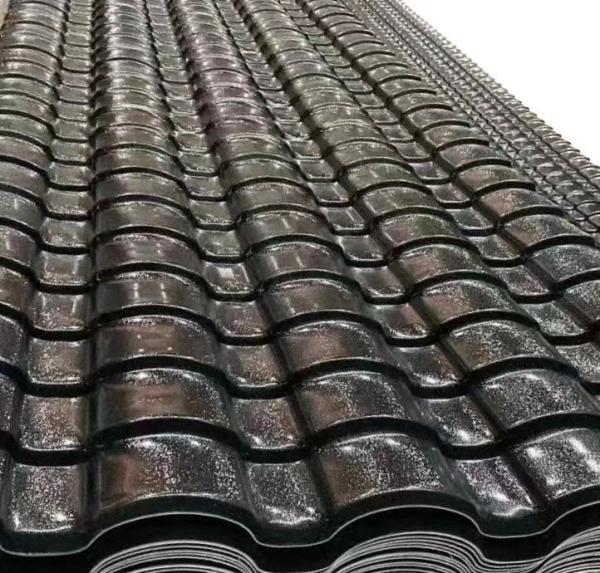 Unique Rustic ASA Synthetic Corrugated Roofing Sheet For Villa Park Construction
