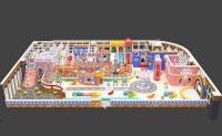 Projet multi-crowns coloré pour enfants, terrain de jeux intérieur rembourré