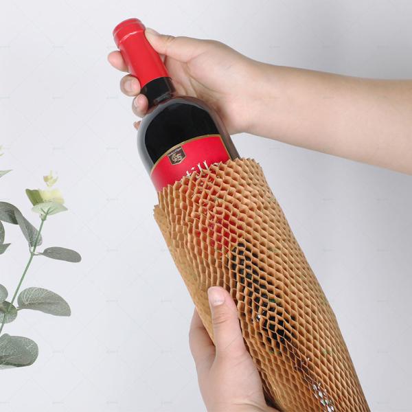 Environmentally Friendly Degradable Kraft Honeycomb Paper Sleeve For Bottle Sleeve