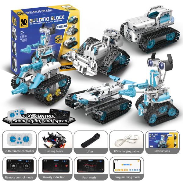 5 in 1 RC Truck Remote Control 4x4 Car Building Block Sets Toys Trending Products