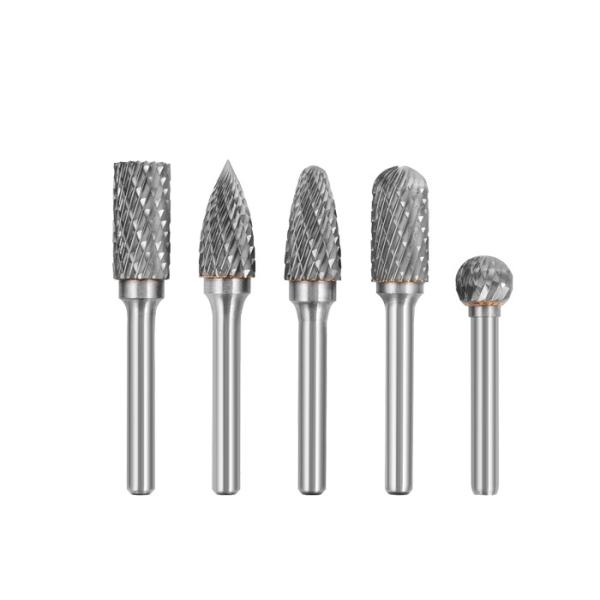 Cemented Tungsten Carbide Rotary Burrs Cross Cut For Stainless Steel Cutting