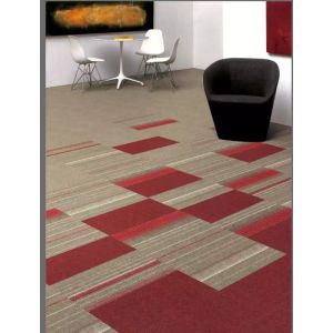 Customized 50x50 Nylon Printing Hotel Carpet Tile for Office and Commercial Flooring