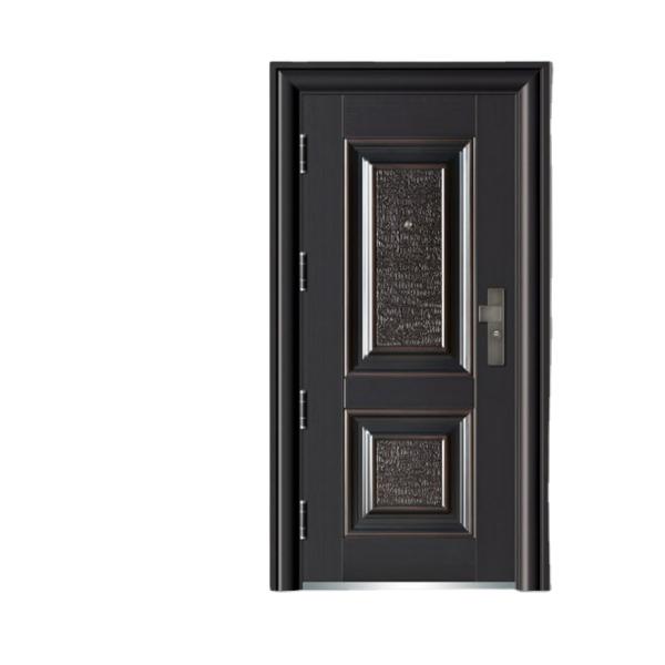 House Villa Exterior Metallic Security Front Entry Doors Design Modern Stainless Steel Metal Main Entrance Pivot with Smart Lock