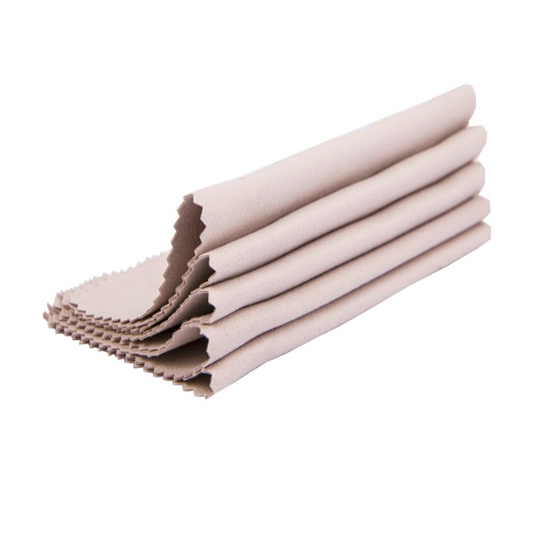 Soft Brown Diamond Cleaning Cloth Customized Logo For Cleaning Watch