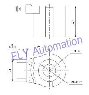 Тип соединения 6.3mm x 0.8mm катушки электромагнитной индукции рельса инжектора автомобиля ДОЛГОТЫ CNG LPG