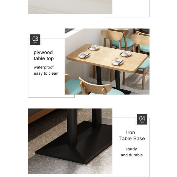 Modern Restaurant Dining Table and Chairs Sets Solid Wood Coffee Crisps Chair Many Options